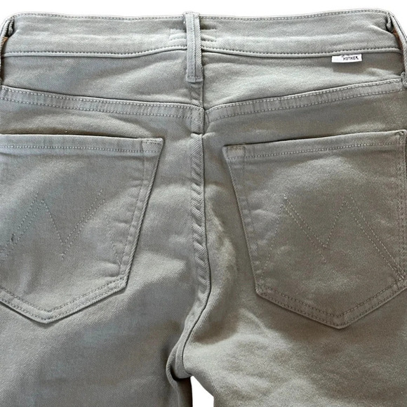 Mother The Stash Mid Rise Dazzler Ankle Jean in Oil Green  Sz: 24 - Picture 5 of 10